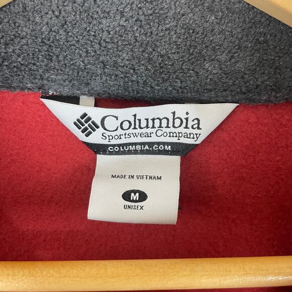 Columbia Hemlock Ridge Red 1/4 Zip Pullover Fleece Sweatshirt WU6176 Mens Size M - Picture 4 of 8